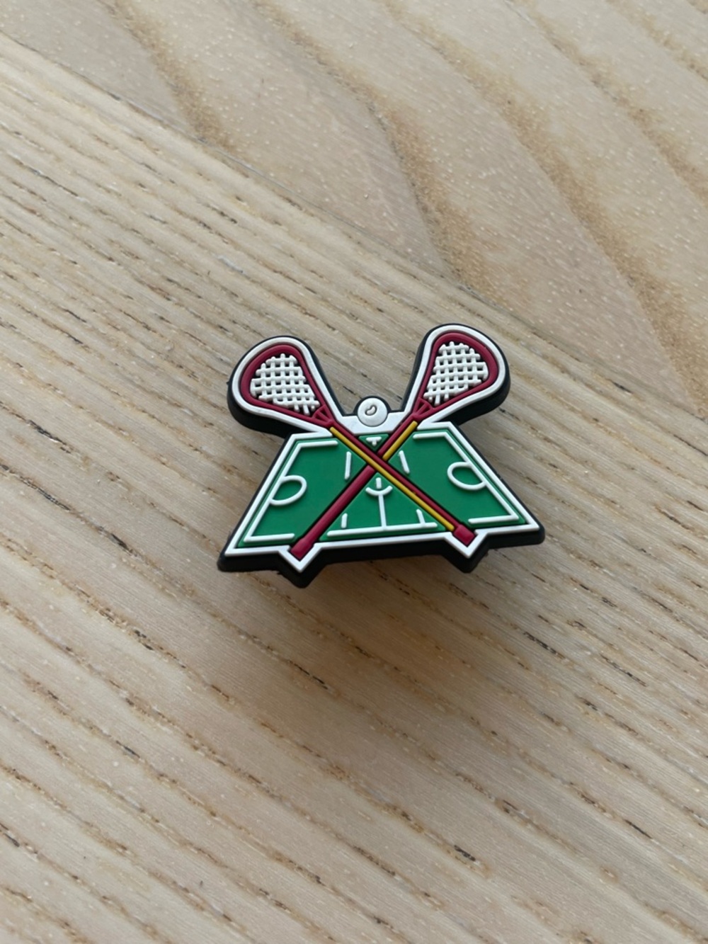 Lacrosse Jib Bitz for Crocs - Green and Red Sports Jib Bitz